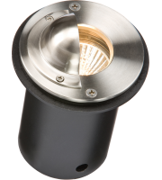 Knightsbridge Round Stainless  (Steel) Walkover Ground Light with Half-Lip Cover (Steel)